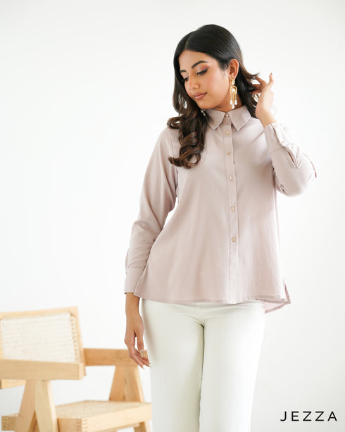 Classic Side-Slit Shirt Blouse 67812
